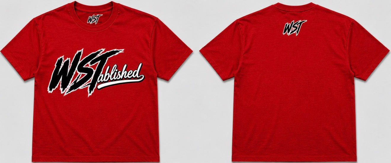 Brushstroke Tee – Red